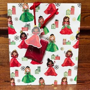 Real Simple Holiday Princess Holiday Christmas Bag With Tissue Paper